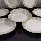 White and golden dessert plates Villeroy and Boch