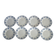 8 dinner plates with vintage Louvois model Nouvelles Galeries dish