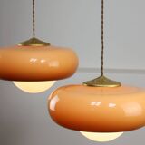 Space Age Brown Pendant Lamp from Guzzini, 1960s
