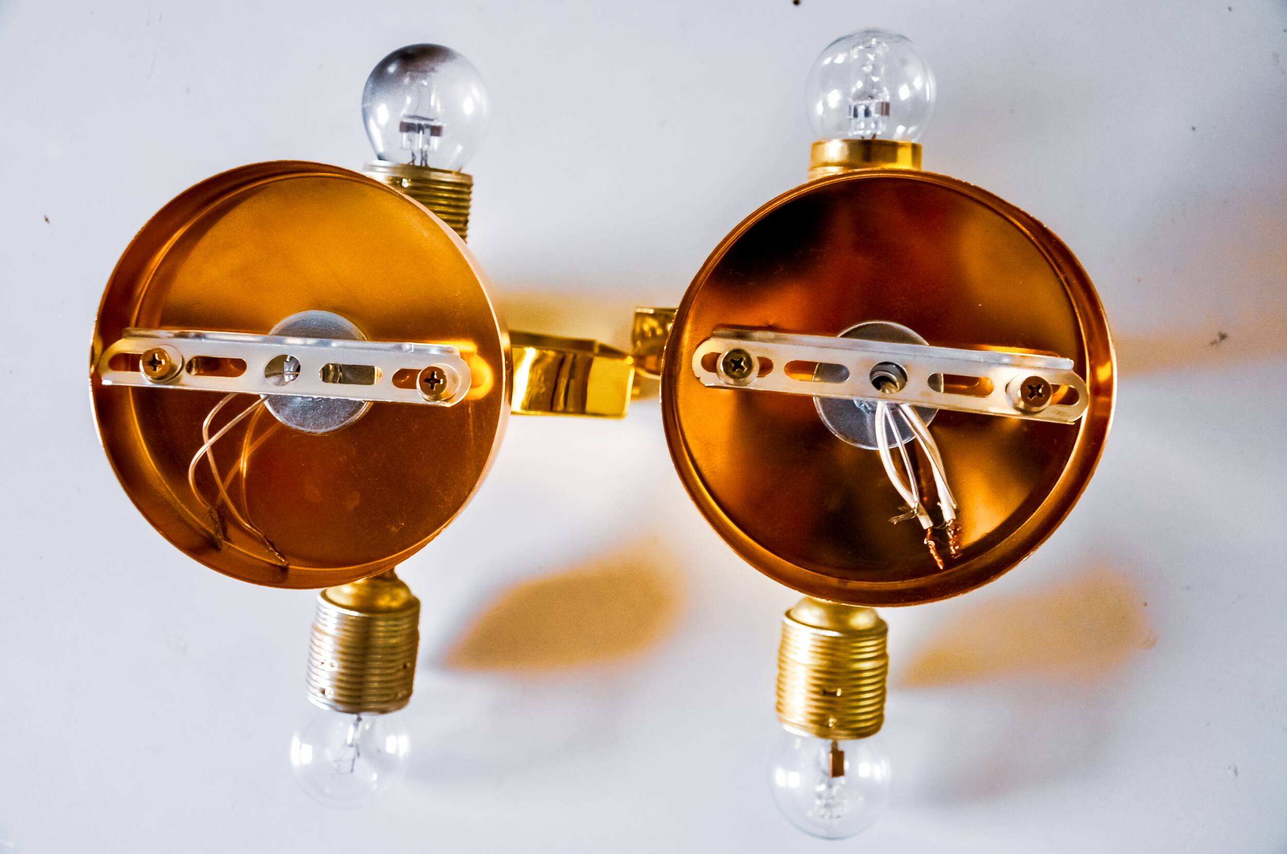 Pair of wall lights from Sciolari for Lightolier, Italy, 1970
