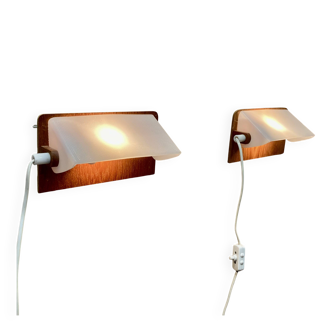 Pair of modular wall lights Scandinavian design 1950.