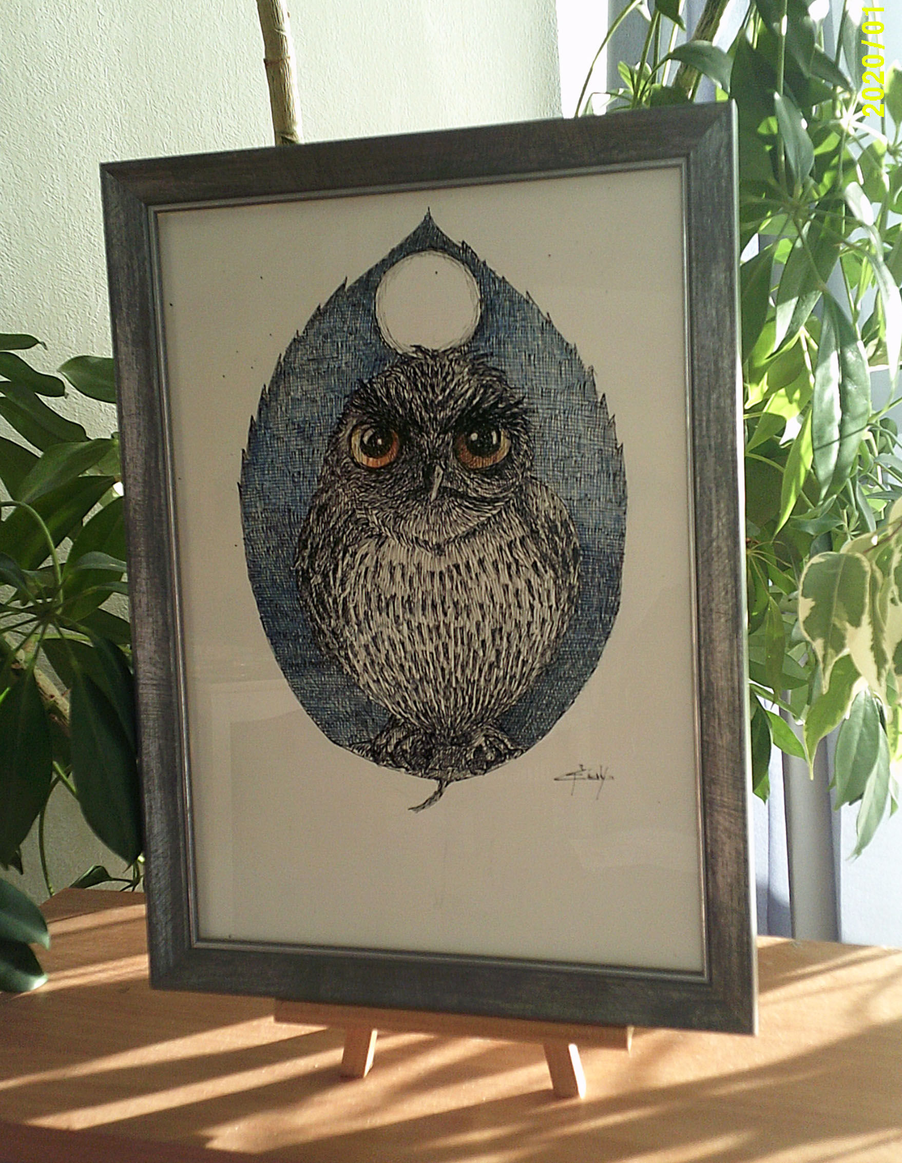"Blue night" China ink