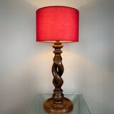 Twisted wood lamp from the 60s