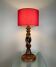 Lampe bois torsadé années 60