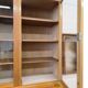 XL vintage wooden display cabinet / sideboard / wall unit