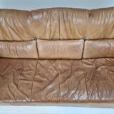 High Back Sofa By Gerard van den Berg for Montis in Cognac Leather, 1980's