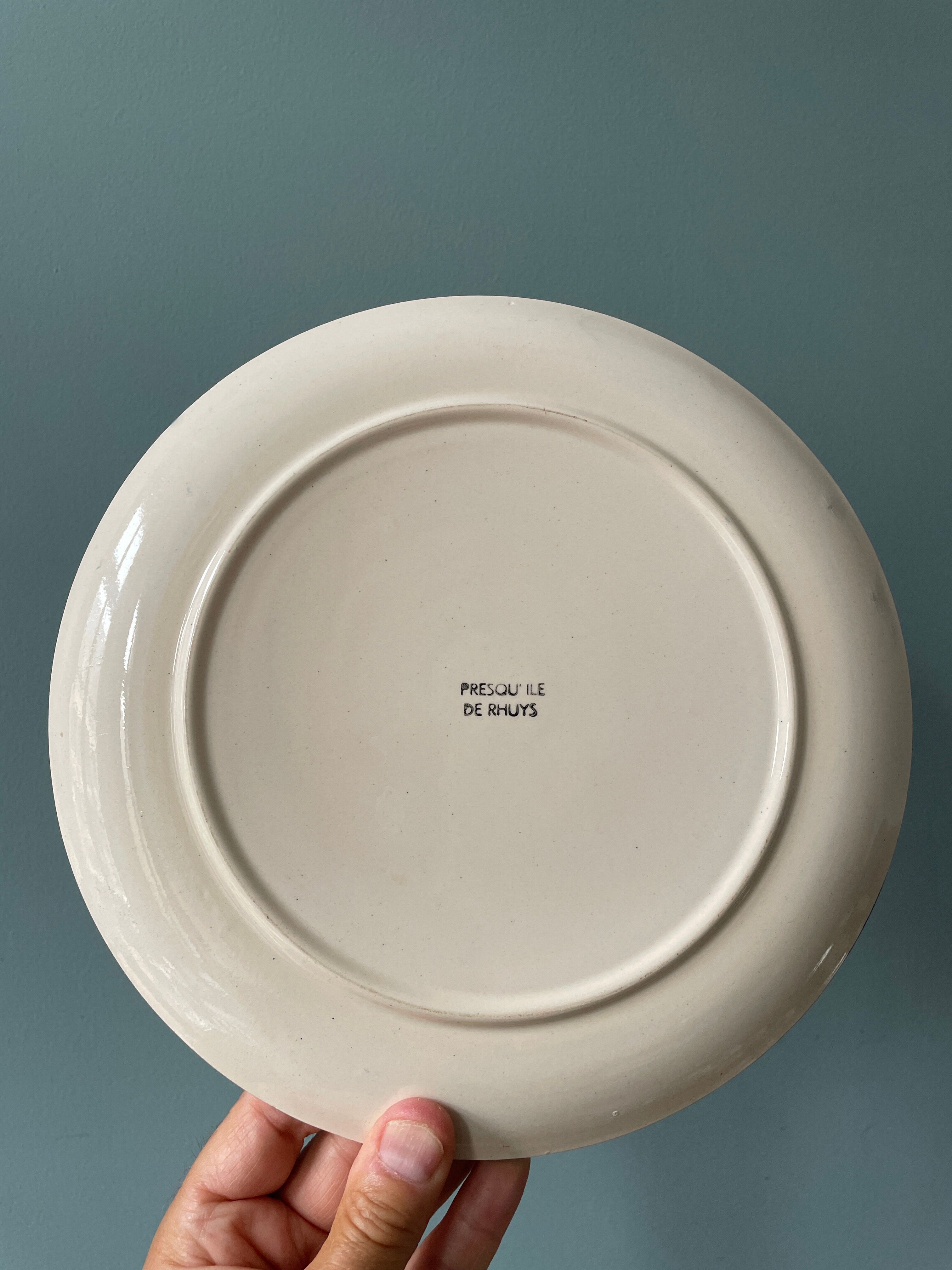 Set of 3 old plates MBFA Pornic, peninsula of Rhuys