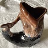 Ceramic jug pitcher in the shape of a fish dimension: height -21cm- width -17cm-