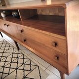 Scandinavian design sideboard in vintage teak