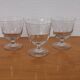 Ensemble vintage de 5 verres gravé sur pieds