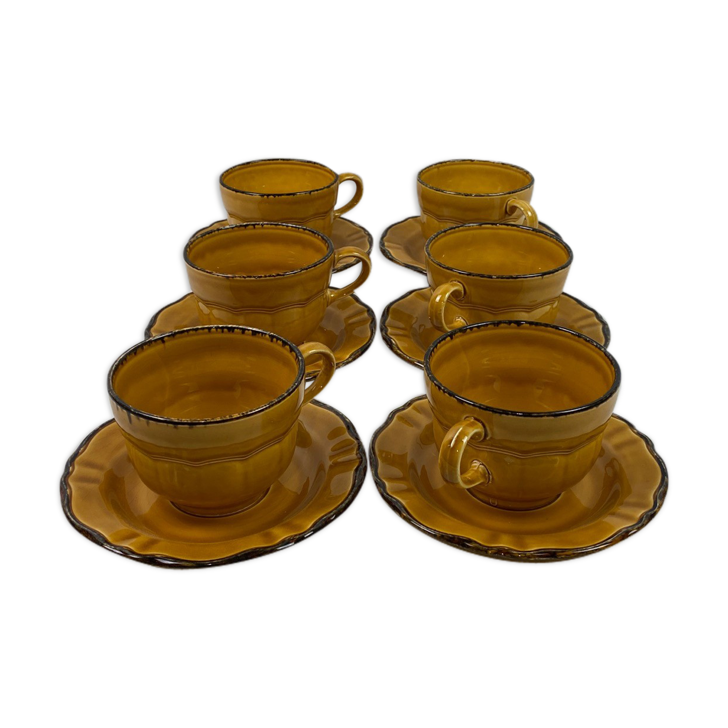 6 cups and vintage Pagnossin Earthenware vintage cups and cups