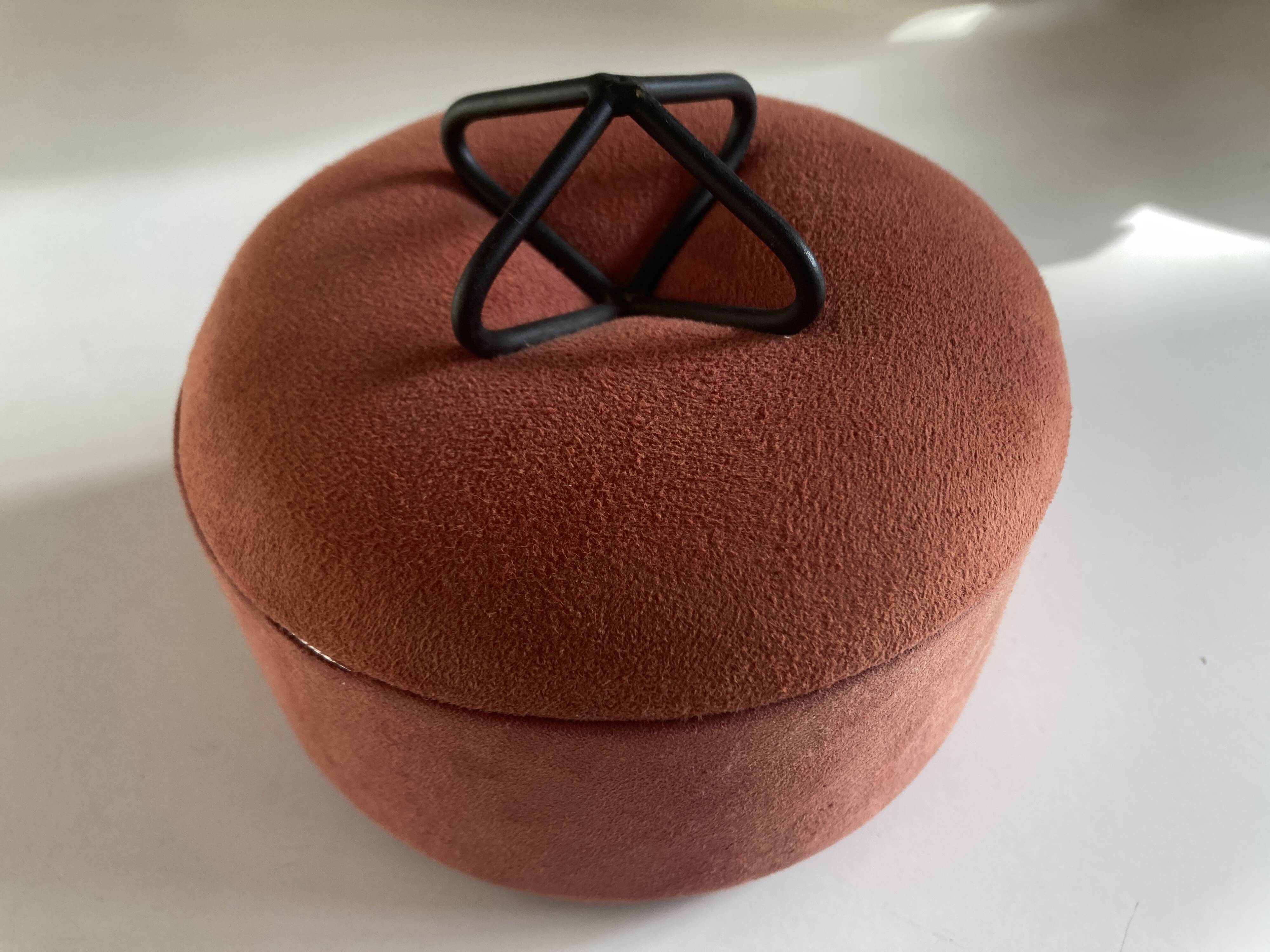 Space Age 1960 box in suede calfskin