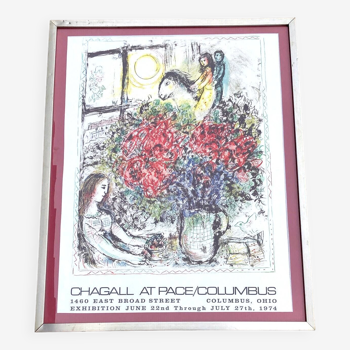 Affiche exposition Chagall aux Etats Unis