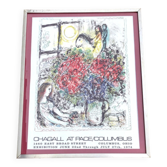 Affiche exposition Chagall aux Etats Unis