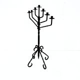 Large Vintage Mid 20th century wrought iron floor candle stick