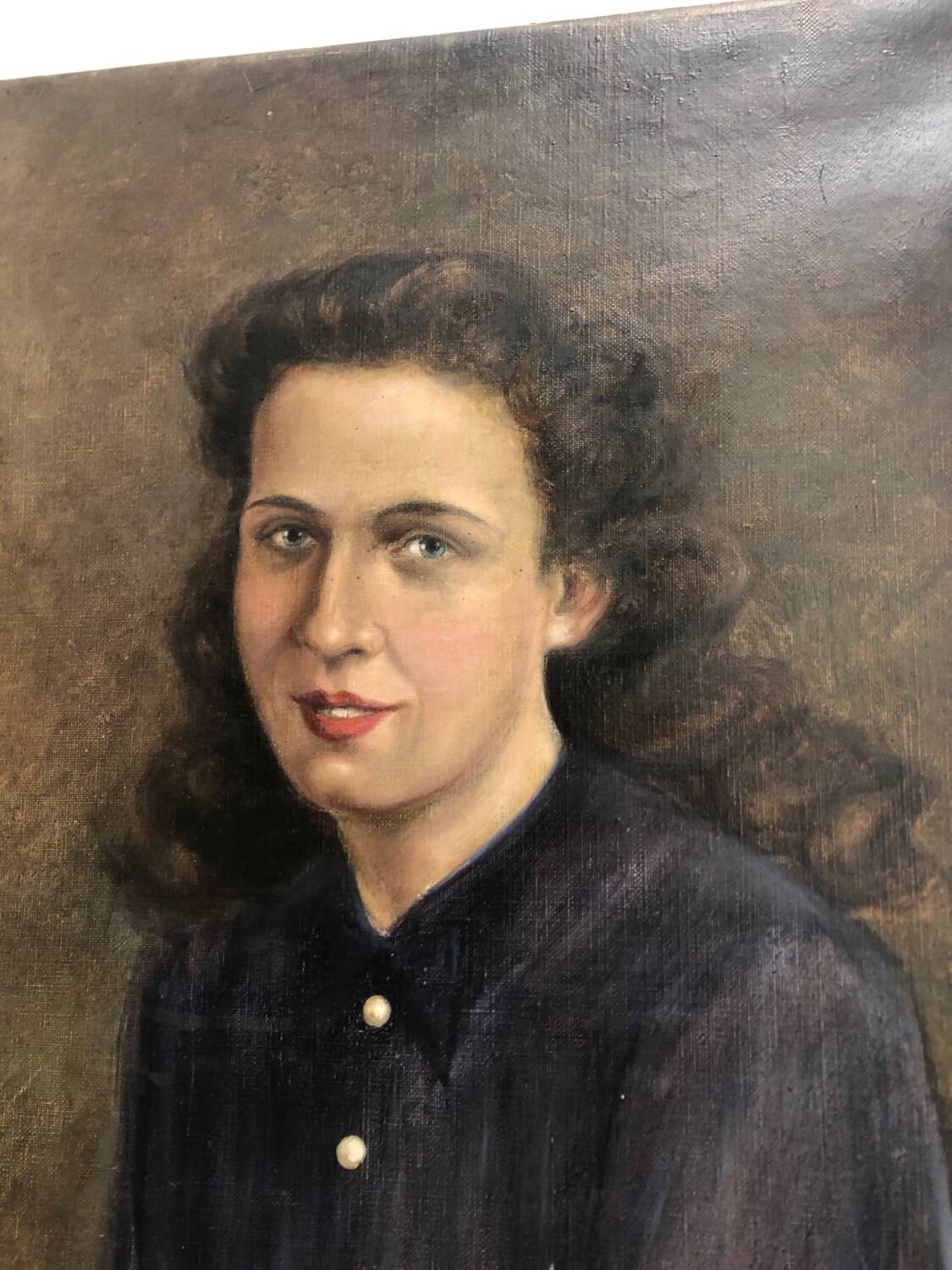 Oil portrait of a young girl by Paul Hulin