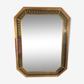 Miroir bois doré octogonal 83x62cm