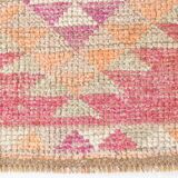 3x10 Rug For Kitchen Pink Turkish Runner Rug, 86x321Cm SK 18318