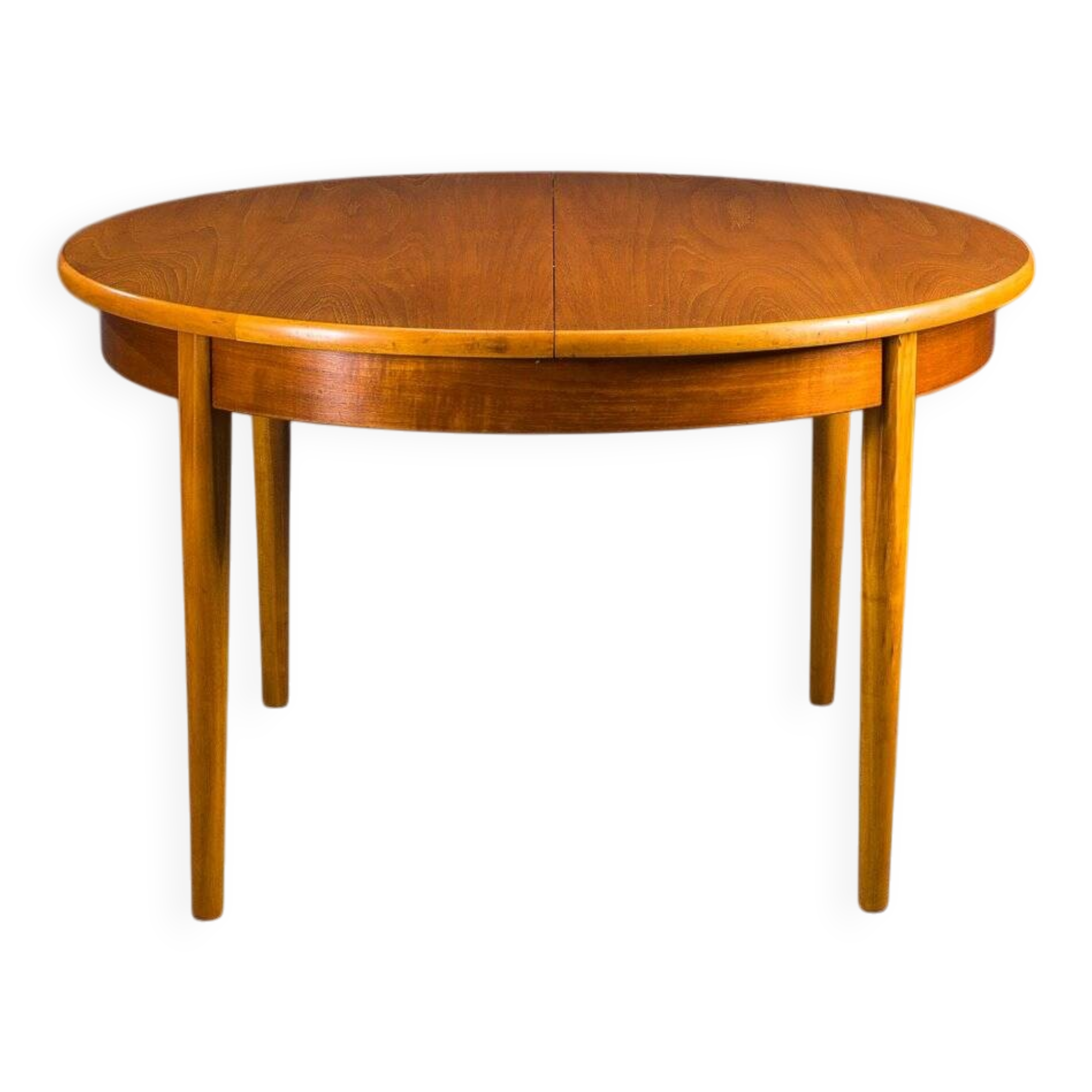 Round teak veneered extendable dining table from G-Plan, 1960s