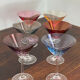 Cocktail glasses in glass