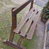 Banc ancien en bois, France XIXè s.