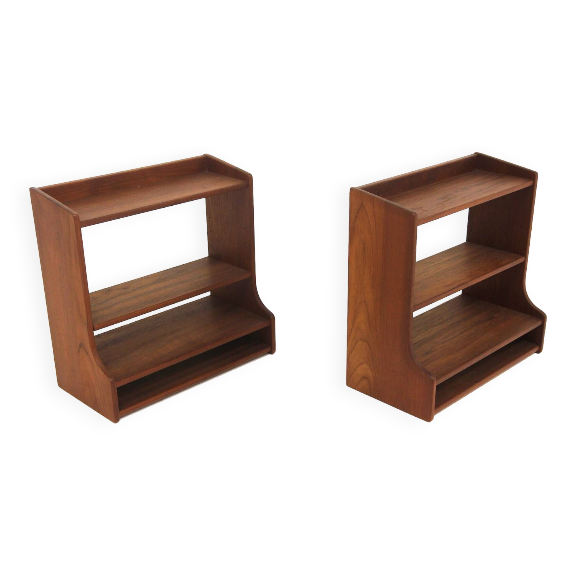 Set of 2 Scandinavian wall-mounted bedside tables, Sweden, 1960