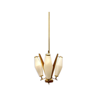 Italian opaline glass light pendant 1950’s