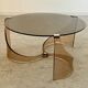 Old plexiglass and smoked glass coffee table design Space age 60s/70s vintage