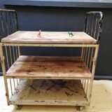 Industrial trolley, roulette shelf