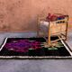 Moroccan Boucherouite rug black - 134 x 195 cm