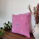 Berber cushion in pink cactus silk