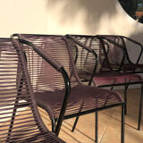 Set of 4 scoubidou armchairs