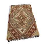 Vintage turkish kilim 78x48 cm shabby wool