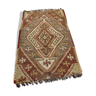 Vintage turkish kilim 78x48 cm shabby wool