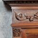 Very large Renaissance style center bed in carved walnut circa 1850