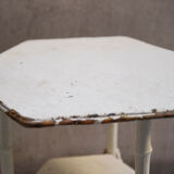 White painted bamboo side table 1950
