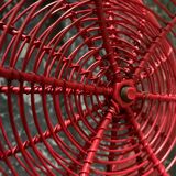 Red wired metal fruit basket