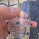 6 gobelets en verre avec des cabochons de couleur porto limoncello