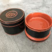 Asia decor animal paint decor of animal paint orange/black indoor laqué