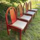 4 chaises bois rouge Baumann Argos