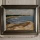 Oil on panel by M. Suilhor, beachfront, 20th century