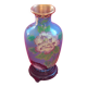 Chinese enamelled vase on copper on a base. Shades of blue.