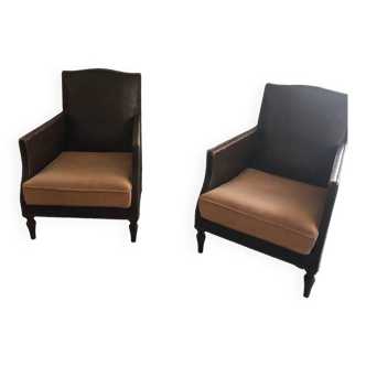 Leather armchairs