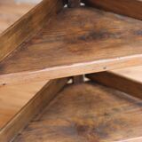 Small corner cabinet in oak, popular Burgundy work from the 19th century.