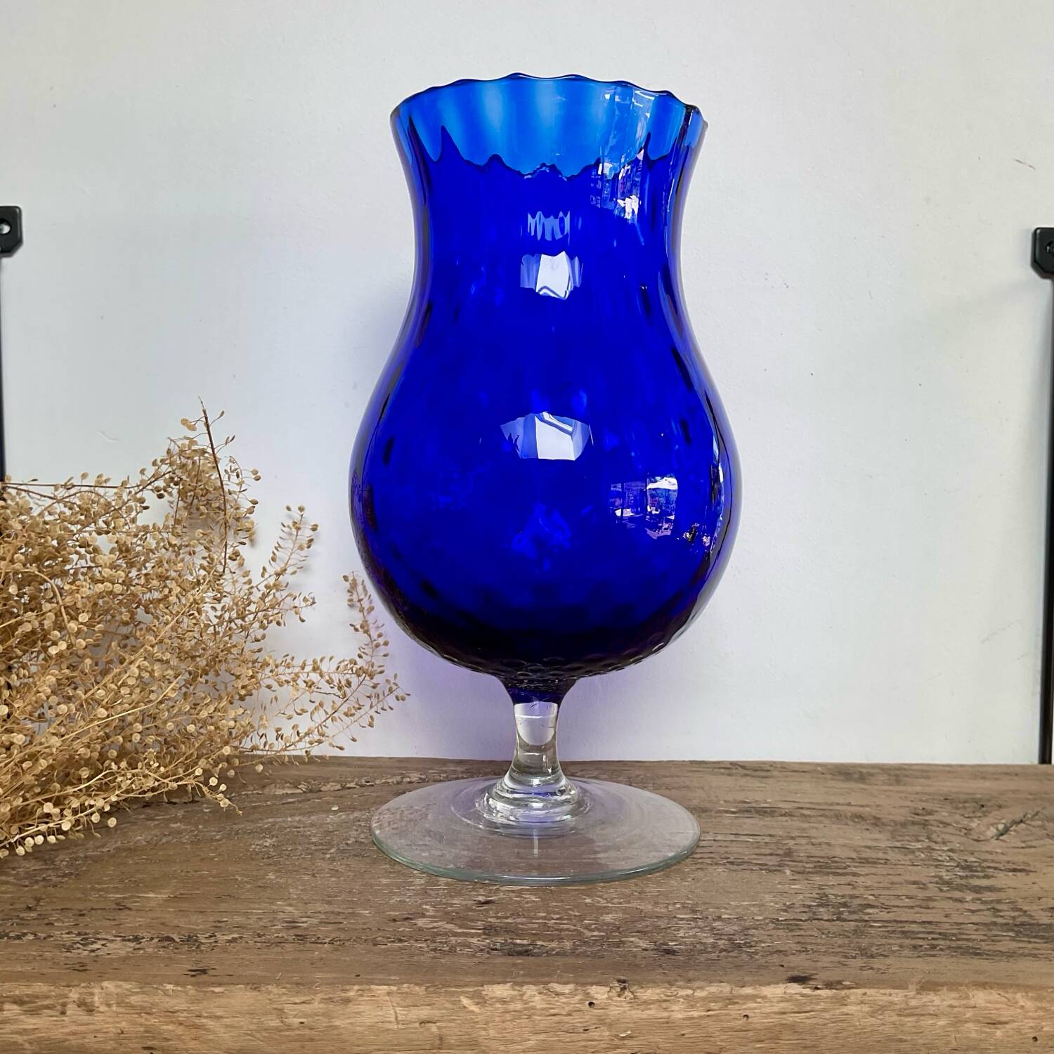 Empoli blue glass vase