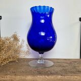 Vase en verre Empoli bleu