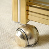 Vintage Hollywood Regency style rolling side table