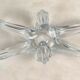 Adorable fruit bowl or centerpiece or flower bowl in translucent crystal - 1960
