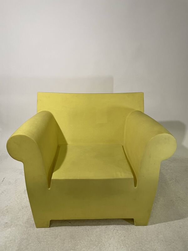 Fauteuil Bubble club jaune de Kartell par Starck