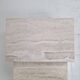 Italian 1980s Grooved Travertine Nesting Tables – Set of 3